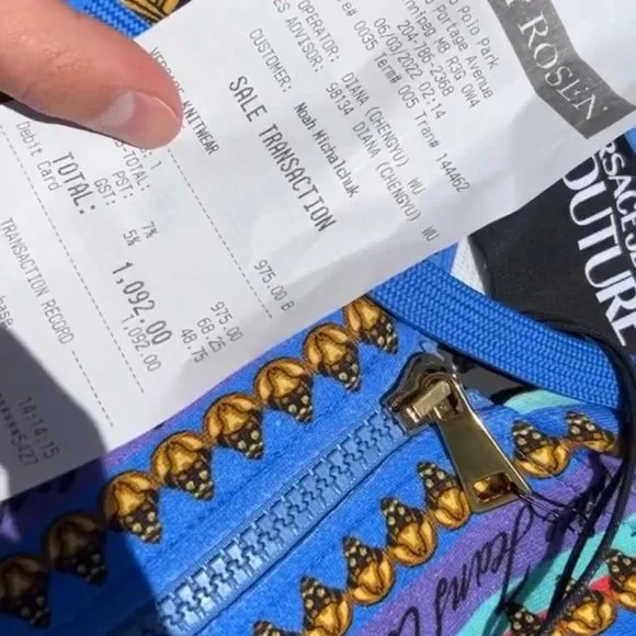 Versace Jeans Knitwear Blue/Gold Hoodie - Picture 4 of 4